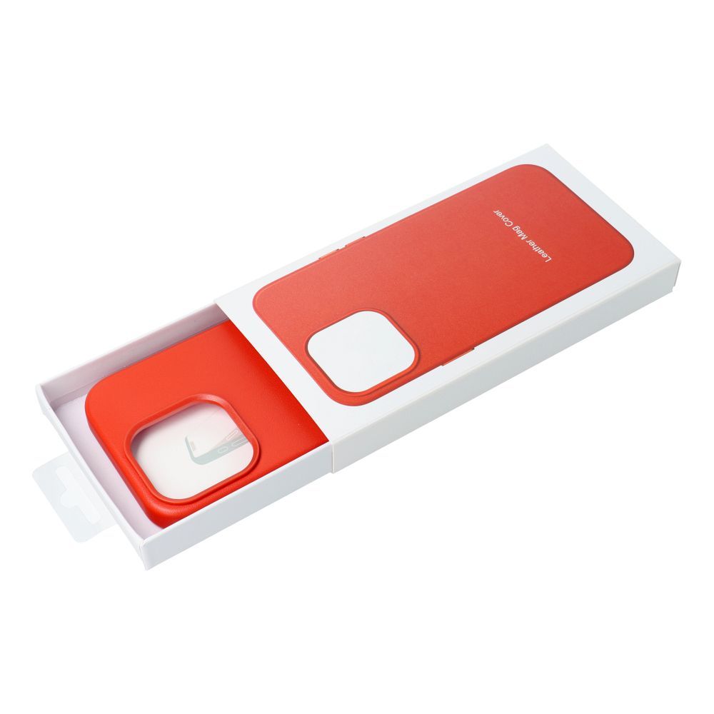 LEATHER MAG COVER case for SAMSUNG S25 PLUS red