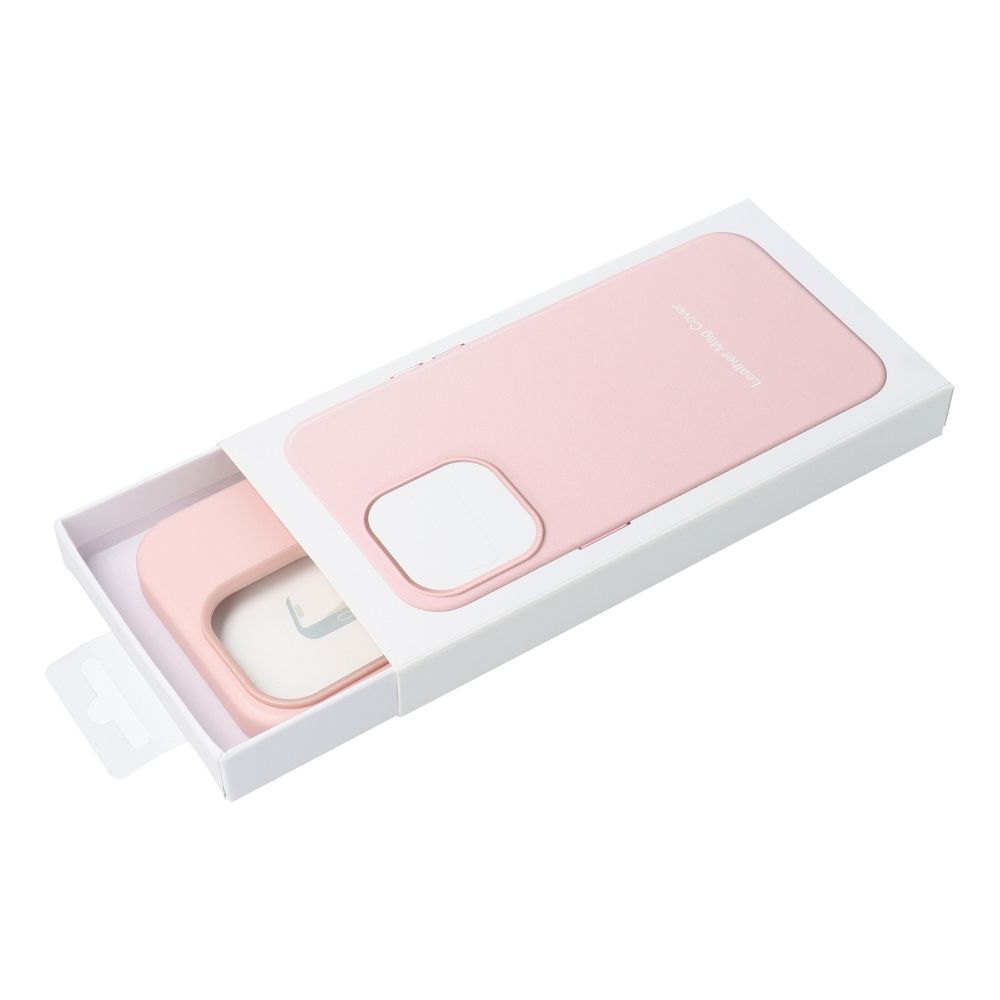 LEATHER MAG COVER case for SAMSUNG S25 PLUS sand pink