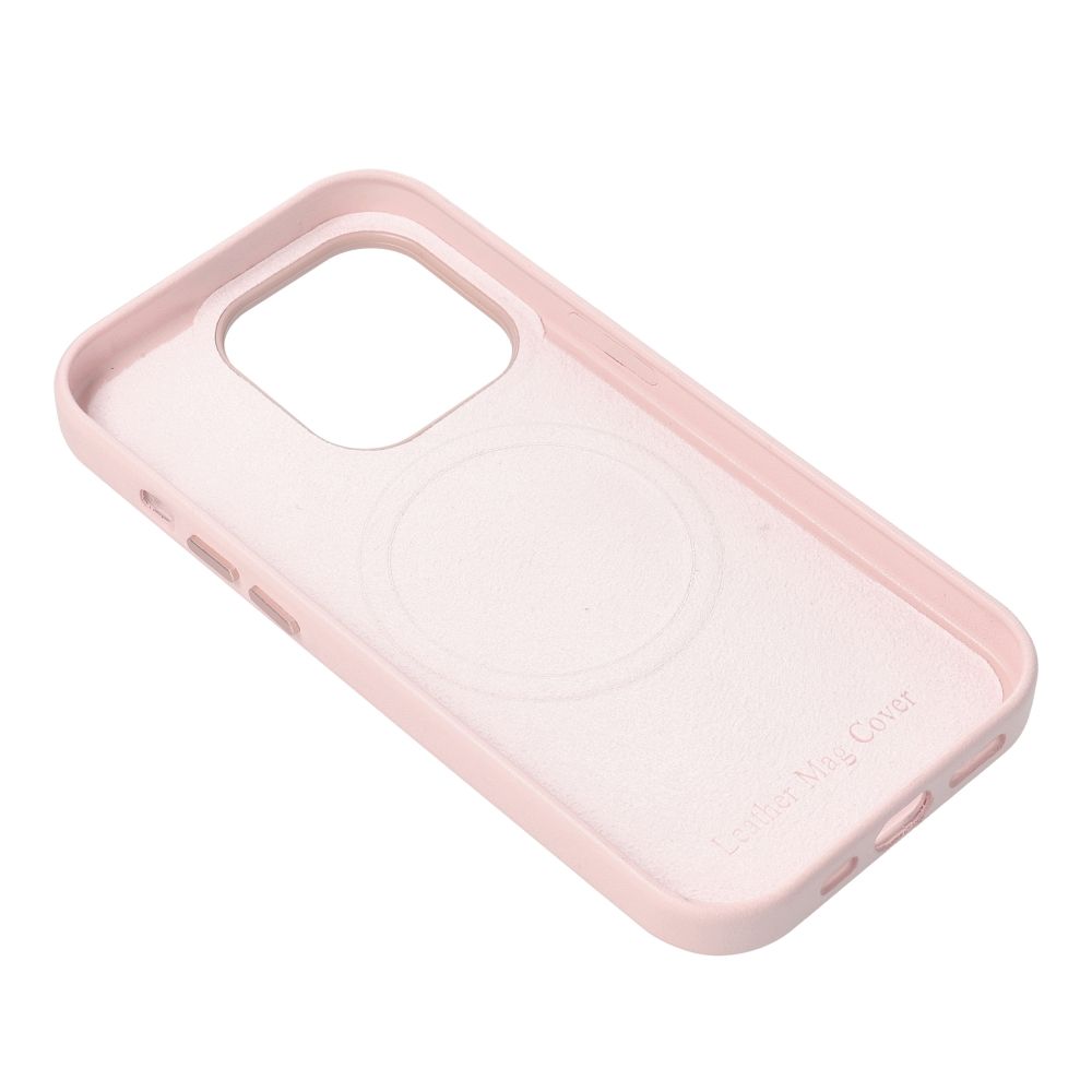 LEATHER MAG COVER case for SAMSUNG S25 PLUS sand pink