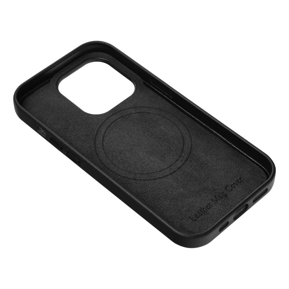 LEATHER MAG COVER case for SAMSUNG S25 PLUS black