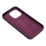 LEATHER MAG COVER case for IPHONE 16 Plus dark violet