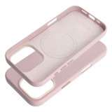 LEATHER MAG COVER case for IPHONE 16 Pro sand pink