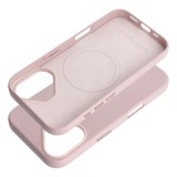 LEATHER MAG COVER case for IPHONE 16 sand pink