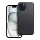 LEATHER MAG COVER case for IPHONE 15 black