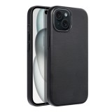 LEATHER MAG COVER case for IPHONE 15 black