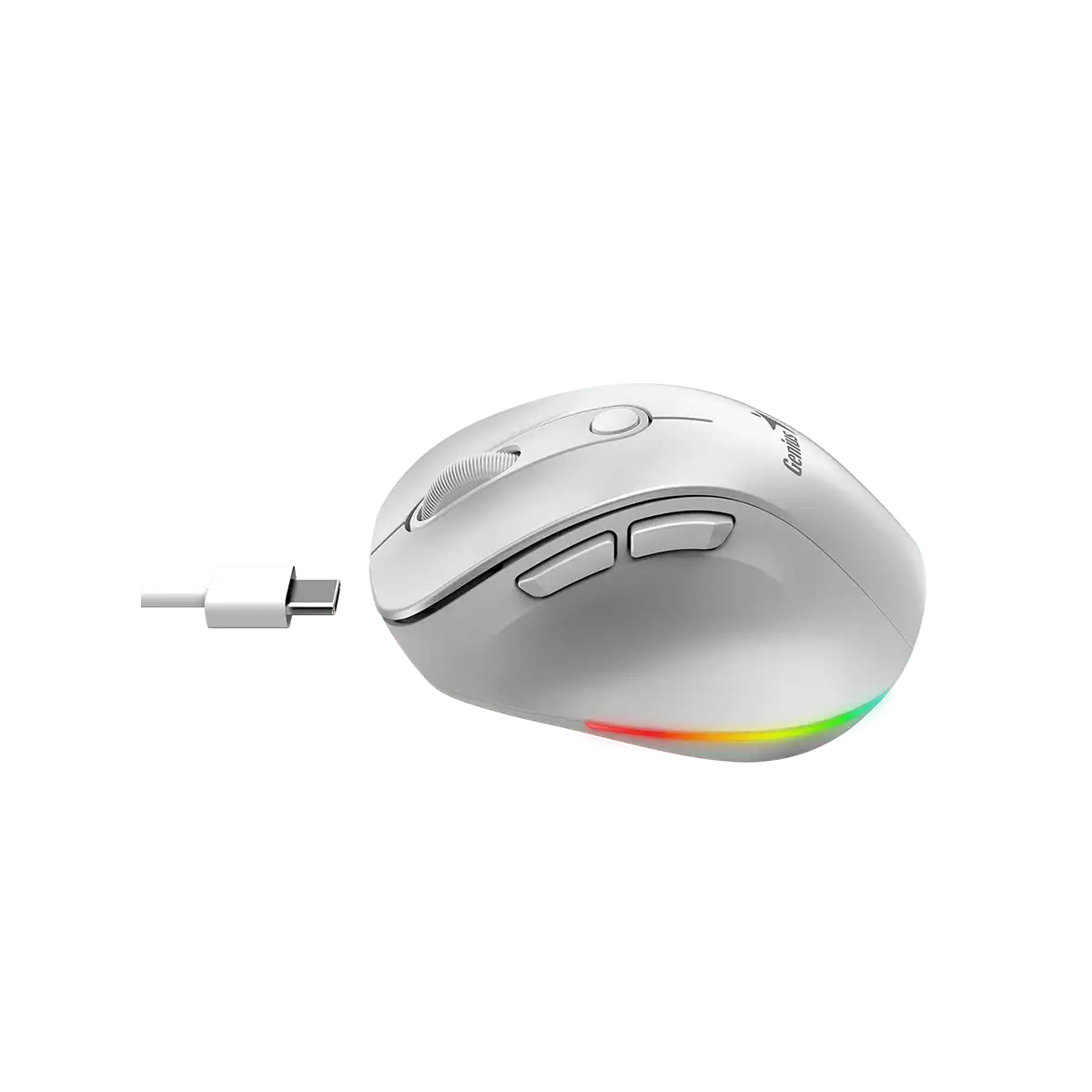 Genius Ergo 9000S Pro /Ergonomická/Optická/Pro praváky/2 400 DPI/USB+BT/ bílá