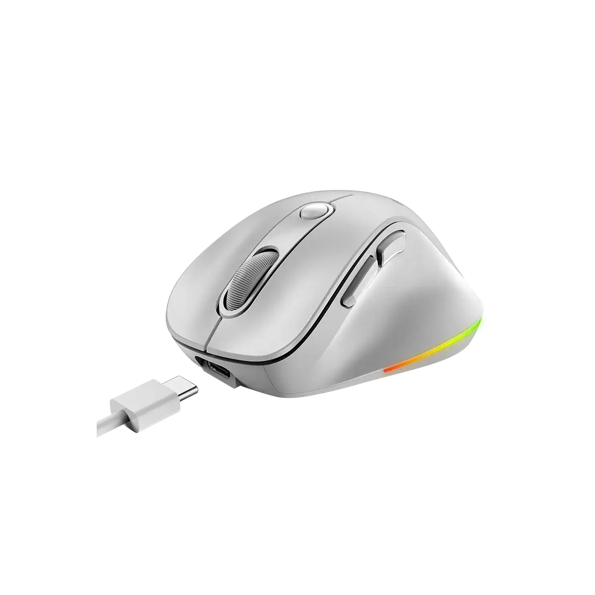 Genius Ergo 9000S Pro /Ergonomická/Optická/Pro praváky/2 400 DPI/USB+BT/ bílá