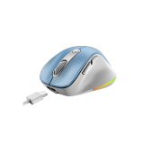 Genius Ergo 9000S Pro /Ergonomická/Optická/Pro praváky/2 400 DPI/USB+BT/ světle modrá