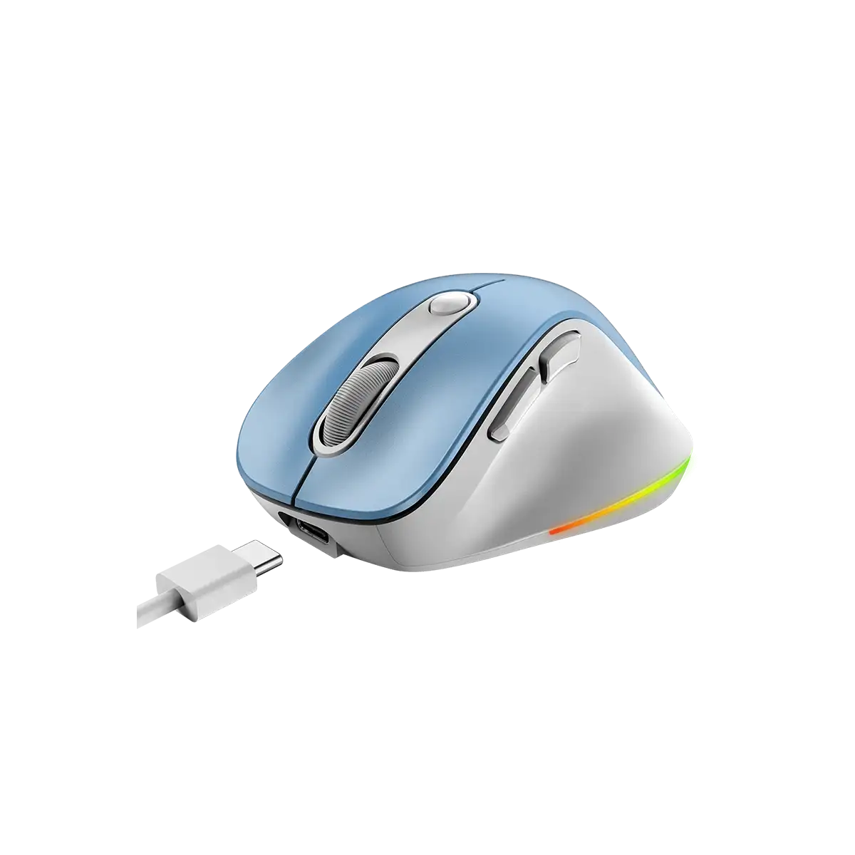 Genius Ergo 9000S Pro /Ergonomická/Optická/Pro praváky/2 400 DPI/USB+BT/ světle modrá