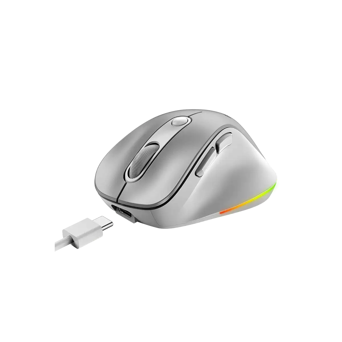 Genius Ergo 9000S Pro /Ergonomická/Optická/Pro praváky/2 400 DPI/USB+BT/ stříbrná