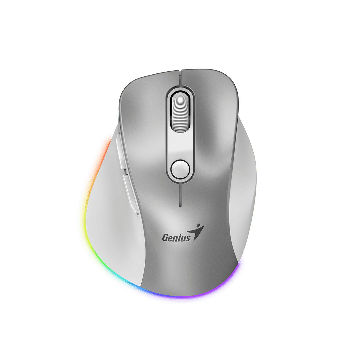 Genius Ergo 9000S Pro /Ergonomická/Optická/Pro praváky/2 400 DPI/USB+BT/ stříbrná