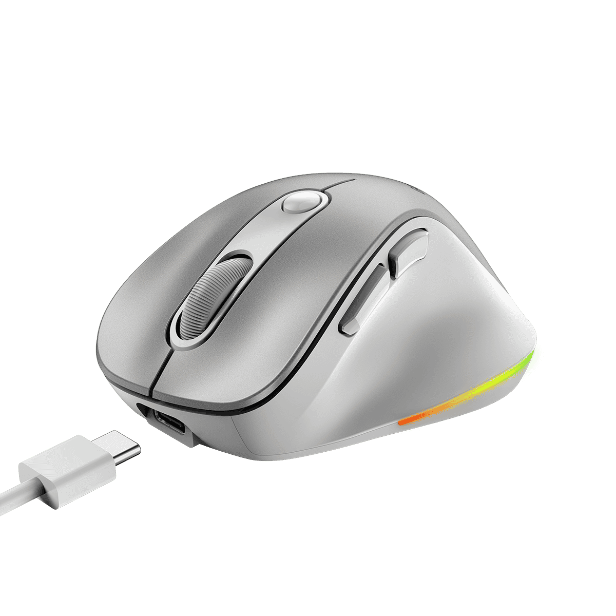 Genius Ergo 9000S Pro /Ergonomická/Optická/Pro praváky/2 400 DPI/USB+BT/ stříbrná