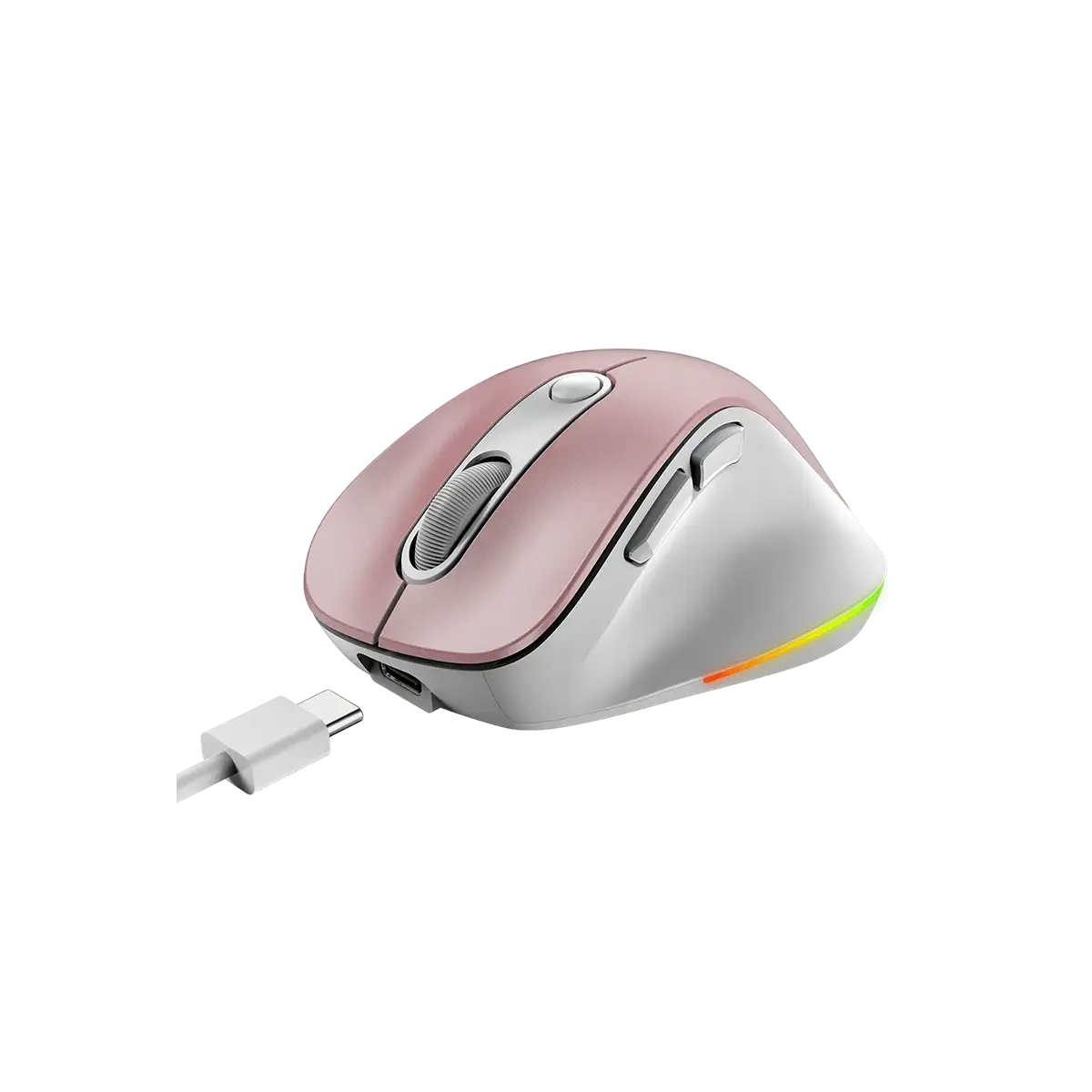 Genius Ergo 9000S Pro /Ergonomická/Optická/Pro praváky/2 400 DPI/USB+BT/ růžová