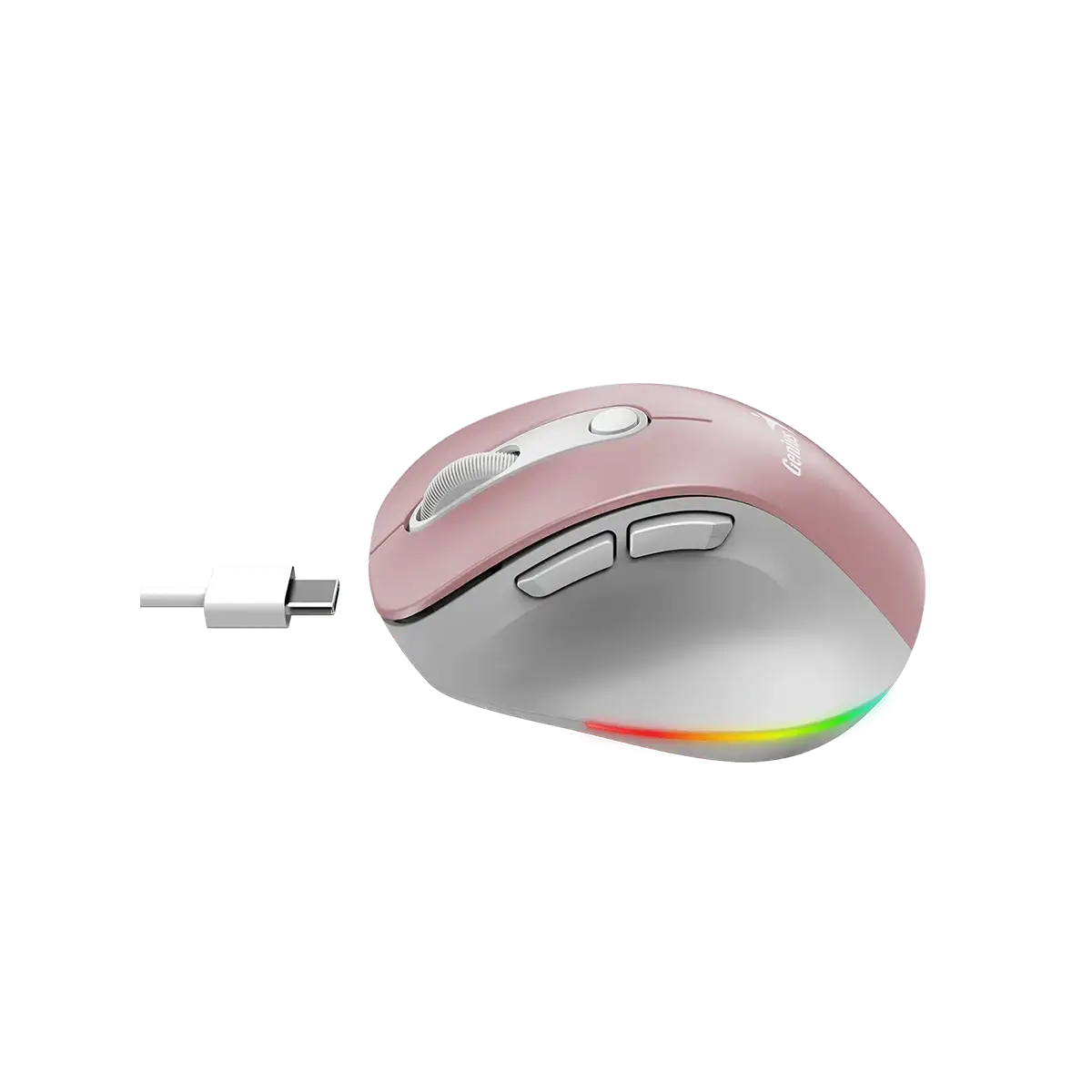 Genius Ergo 9000S Pro /Ergonomická/Optická/Pro praváky/2 400 DPI/USB+BT/ růžová