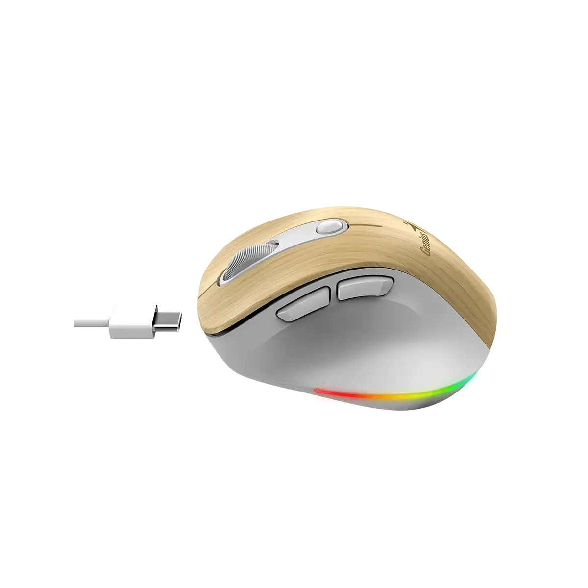 Genius Ergo 9000S Pro /Ergonomická/Optická/Pro praváky/2 400 DPI/USB+BT/ borovice