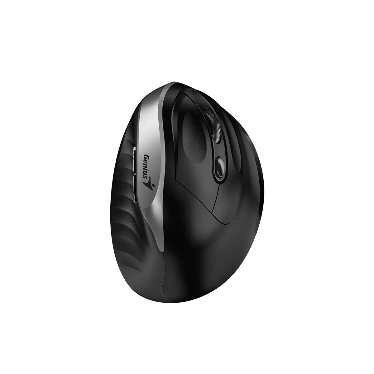 Genius Ergo 8250S /Bezdrátová/Vertikální/Optická/Pro praváky/1 600 DPI/USB/ černá-stříbrná