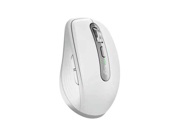 Logitech MX Anywhere 3S for Business /Bezdrátová/Bluetooth+USB/6 tlačítek/8 000 DPI/USB-C/Tichá/ světle šedá