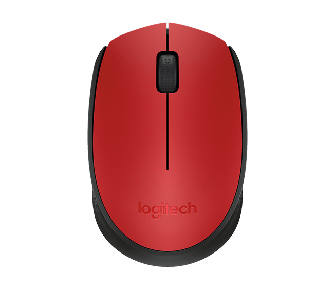 Logitech M171 /Bezdrátová/USB//Optická/1 000 DPI/ černá-červená