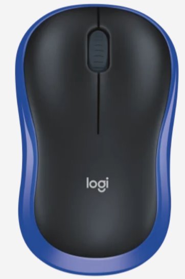 Logitech M185 /Bezdrátová/Optická/3 tlačítka/1 000 DPI/ modrá