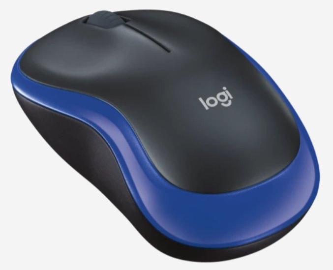 Logitech M185 /Bezdrátová/Optická/3 tlačítka/1 000 DPI/ modrá