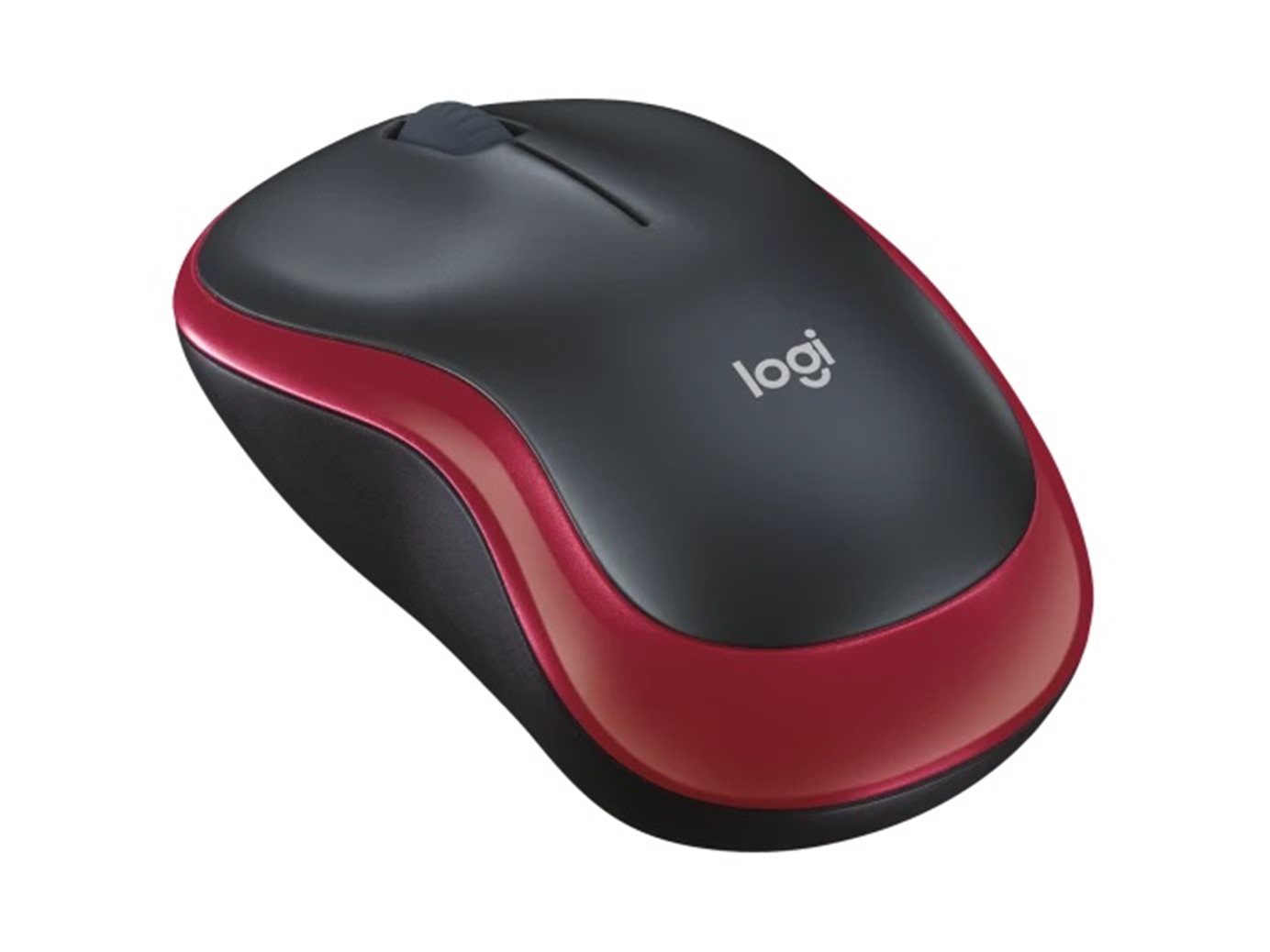 Logitech M185 /Bezdrátová/Optická/3 tlačítka/1 000 DPI/ červená