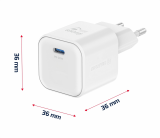 Swissten síťový adaptér /GaN/USB-C/20W/Power Delivery/ + datový kabel USB-C/lightning bílá