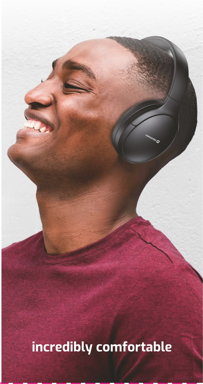 Swissten Pure ANC bluetooth sluchátka černá