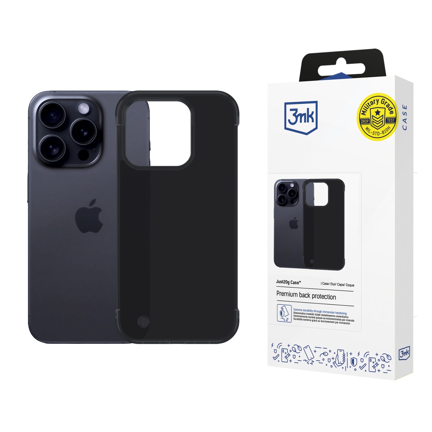 Pouzdro 3mk Just20g Matt Case pro Apple iPhone 16 Pro Max, černá