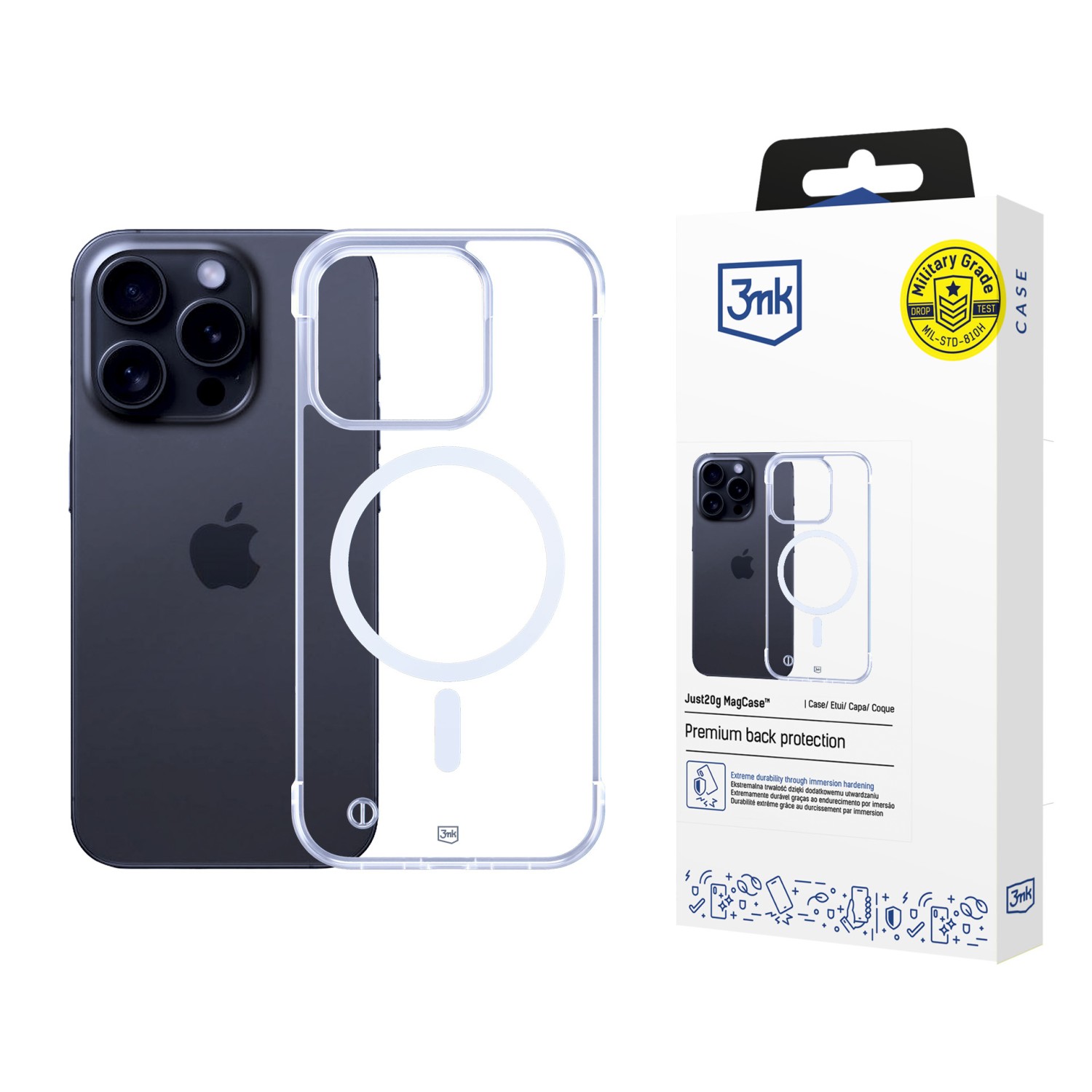 Pouzdro 3mk Just20g MagCase pro Apple iPhone 16 Pro Max, transparentní