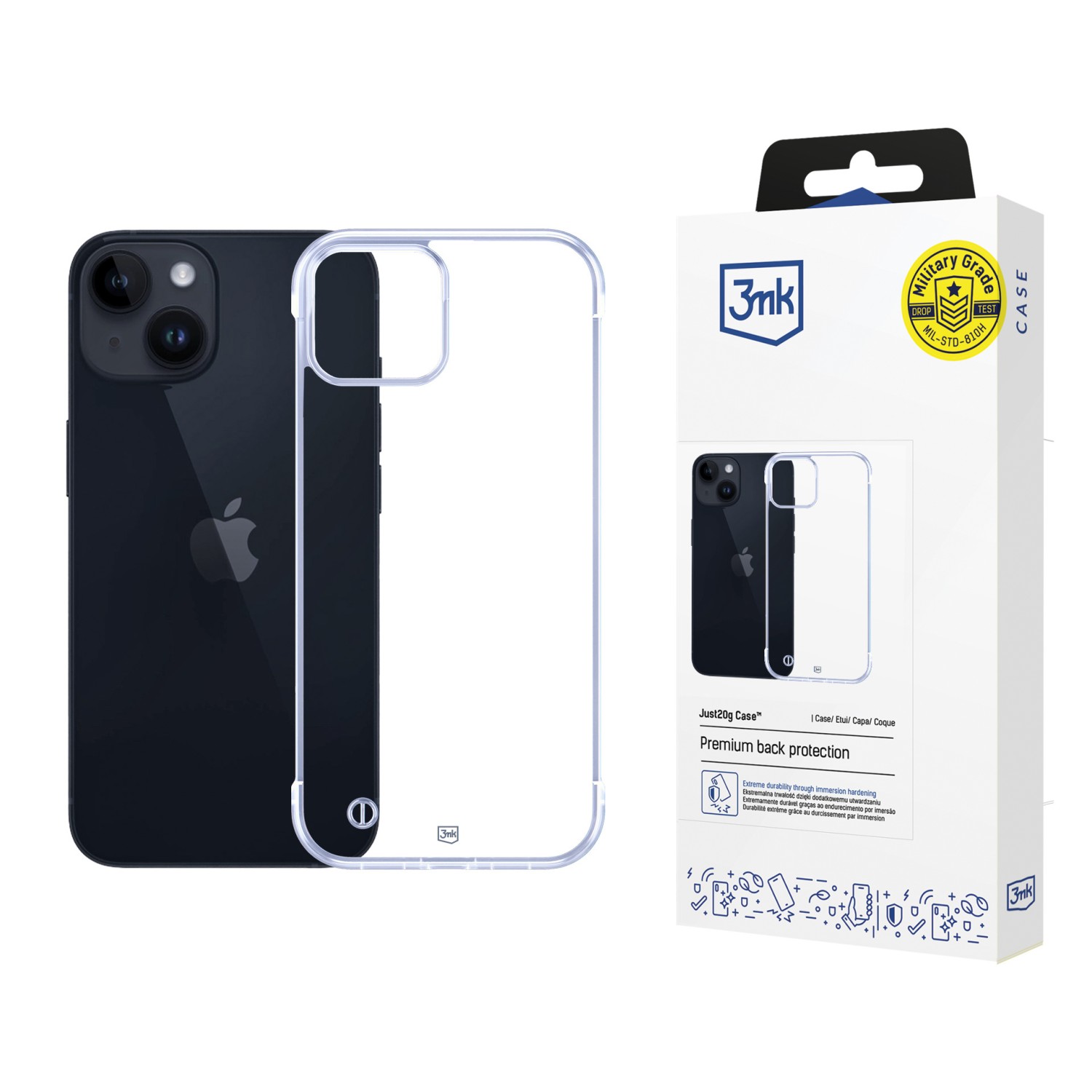 Pouzdro 3mk Just20g Clear Case pro Apple iPhone 16e, transparentní