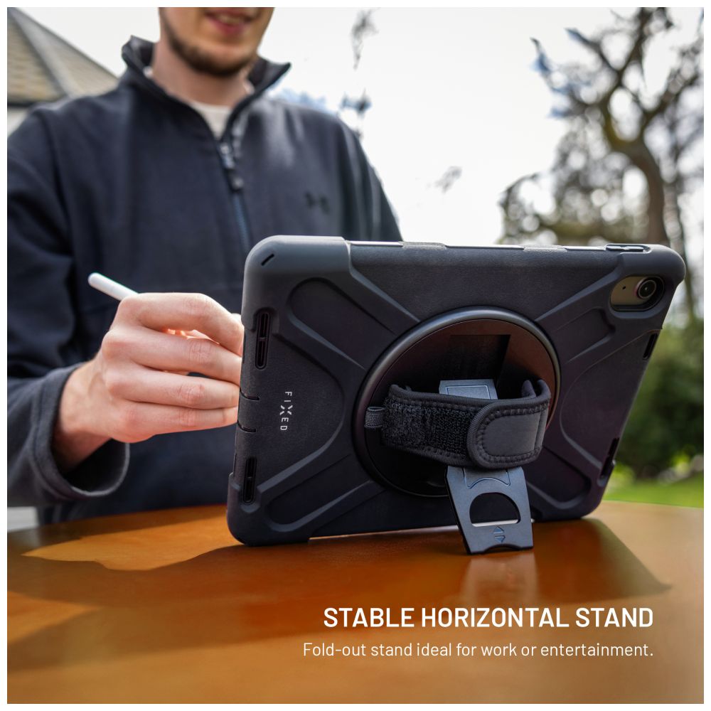 Odolné pouzdro se stojánkem FIXED Rugged Tab Case pro Samsung Galaxy Tab A9, černé
