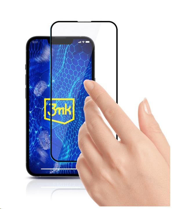 Tvrzené sklo 3mk HardGlass Max Lite pro Motorola Moto G85, černá