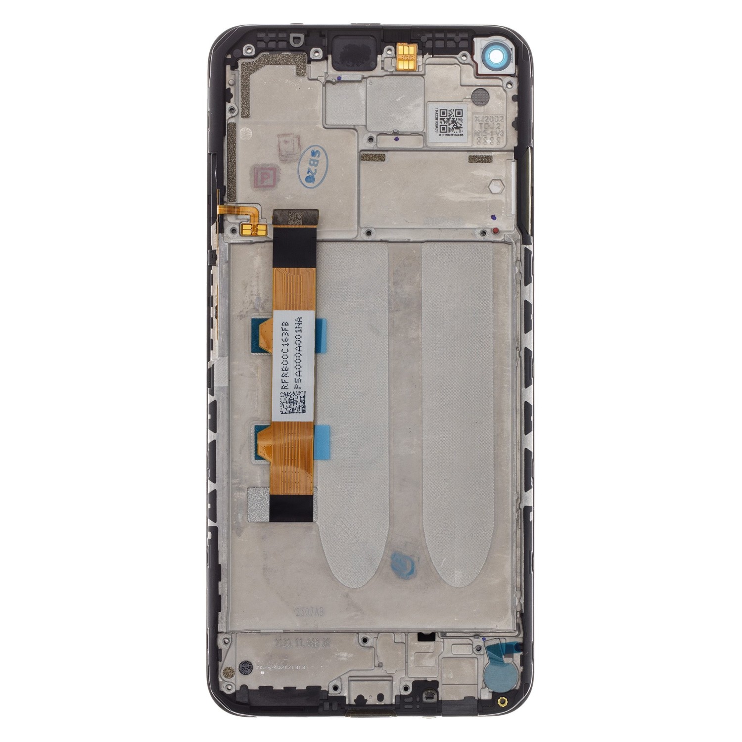 LCD Display + Dotyková Deska + Přední Kryt pro Xiaomi Redmi Note 9 5G Black (Service Pack)