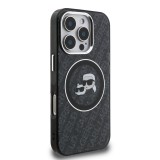 Karl Lagerfeld IML K&CH Heads Repeated Logo MagSafe Zadní Kryt pro iPhone 16 Pro Black