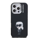 Karl Lagerfeld IML Aquarelle Karl Zadní Kryt pro iPhone 16 Pro Black
