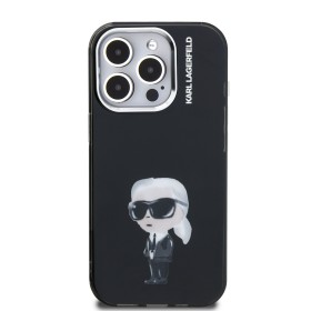 Zadný kryt Karl Lagerfeld IML Aquarelle Karl pre Apple iPhone 15 Pro, čierna