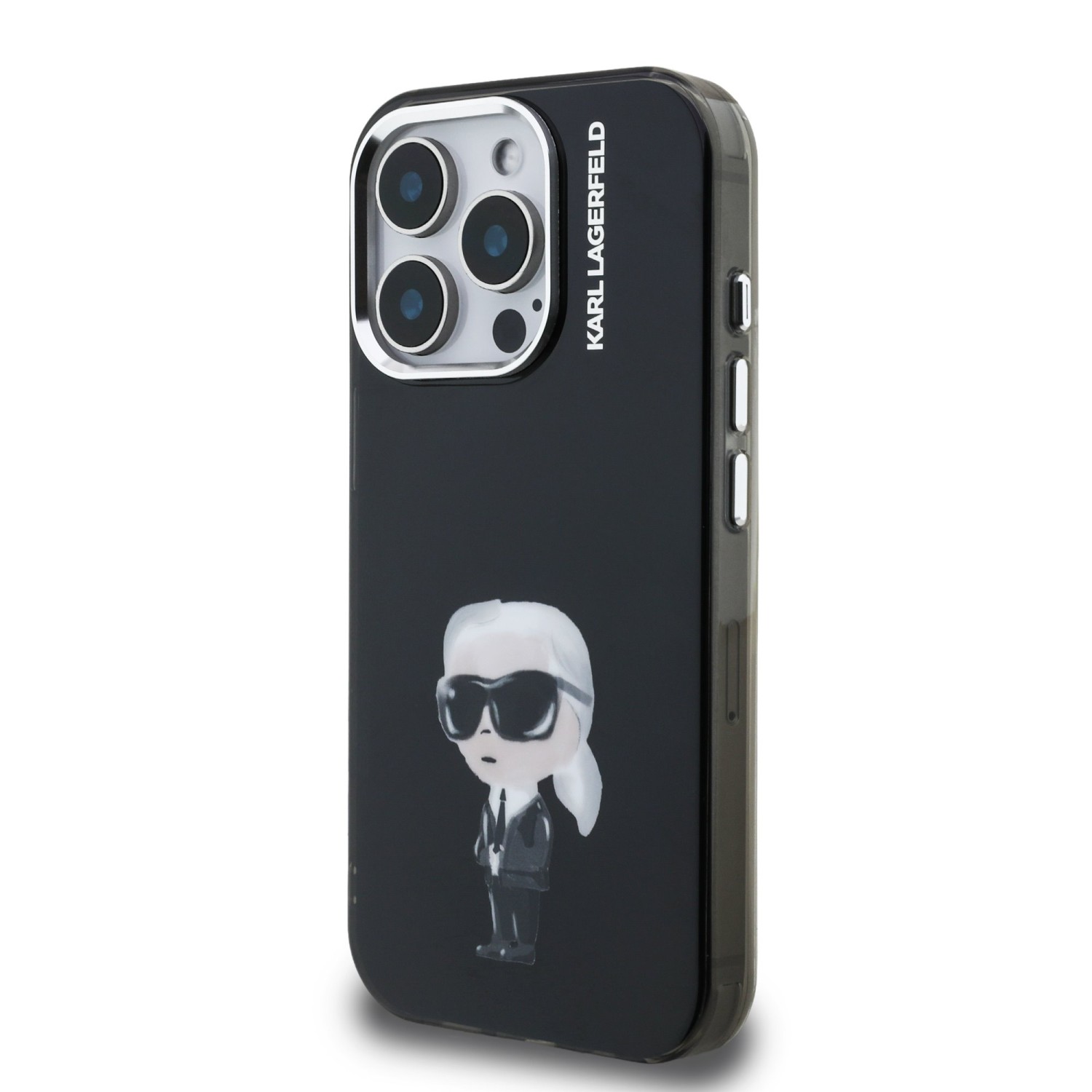 Karl Lagerfeld IML Aquarelle Karl Zadní Kryt pro iPhone 15 Pro Black