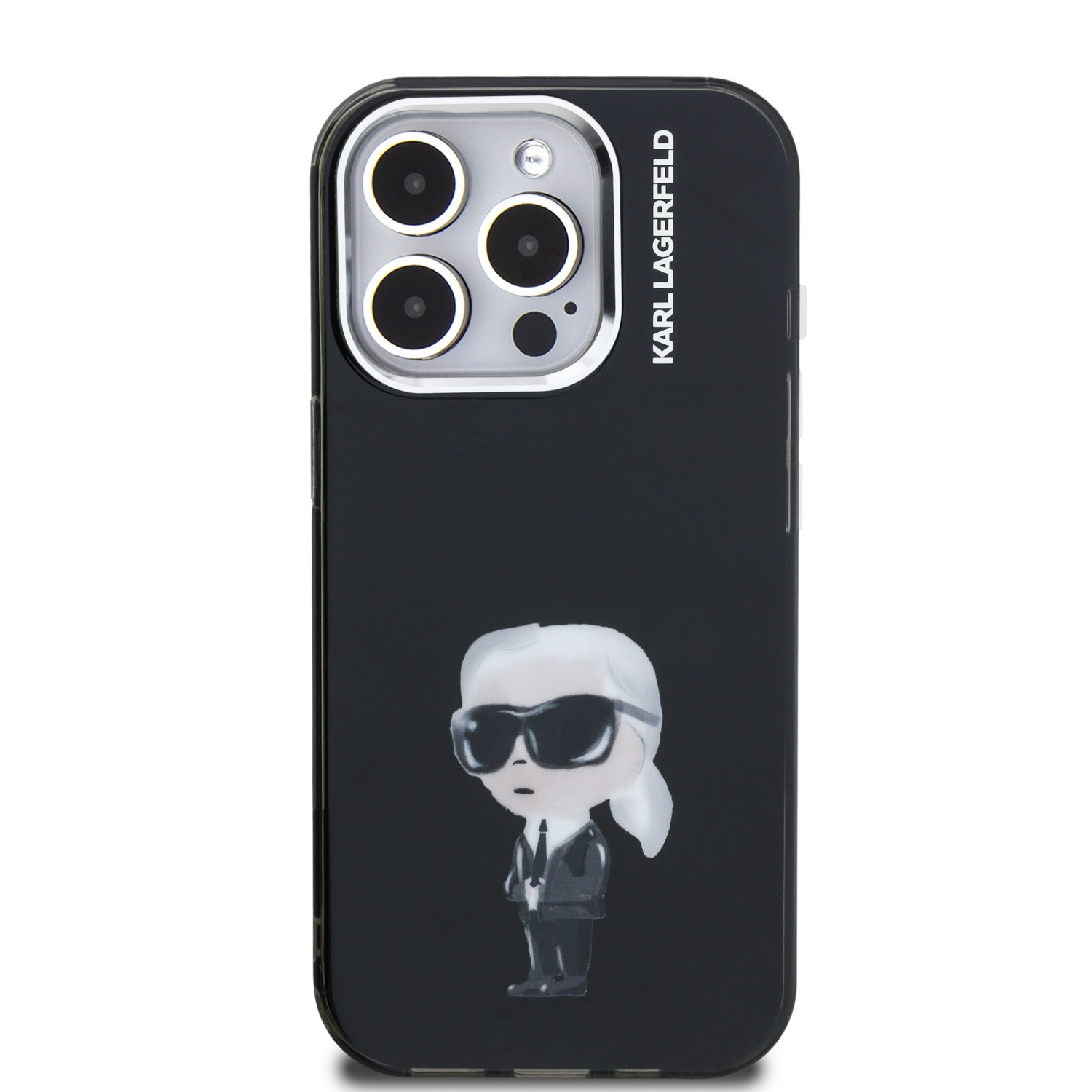 Karl Lagerfeld IML Aquarelle Karl Zadní Kryt pro iPhone 15 Pro Black