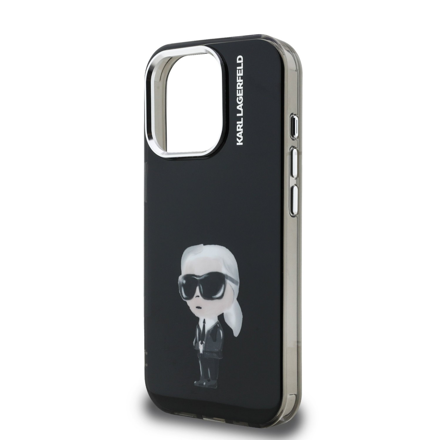 Karl Lagerfeld IML Aquarelle Karl Zadní Kryt pro iPhone 15 Pro Black