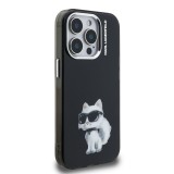 Karl Lagerfeld IML Aquarelle Choupette Zadní Kryt pro iPhone 15 Pro Black