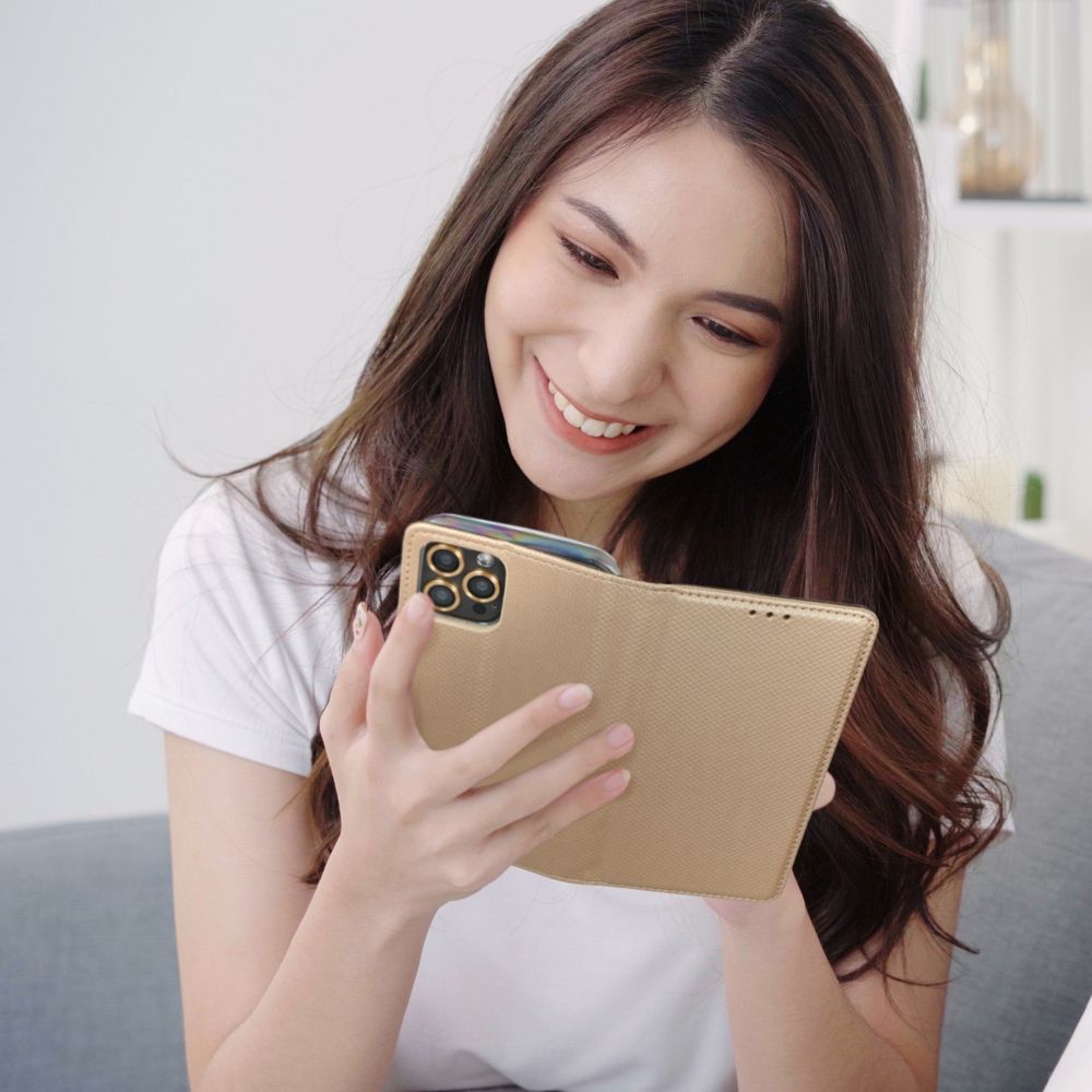 SMART CASE Book for MOTOROLA G75 gold