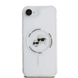 Karl Lagerfeld IML K&CH Heads Metal Frame MagSafe Zadní Kryt pro iPhone 16e Transparent