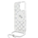 Karl Lagerfeld IML Monogram Crossbody K&CH Heads MagSafe Zadní Kryt pro iPhone 16 Pro Max Transparent
