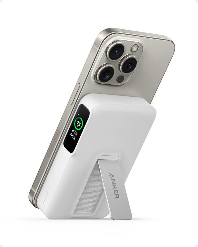 Anker MagGo 10000mAh, Bezdrátová powerbanka 27W bílá