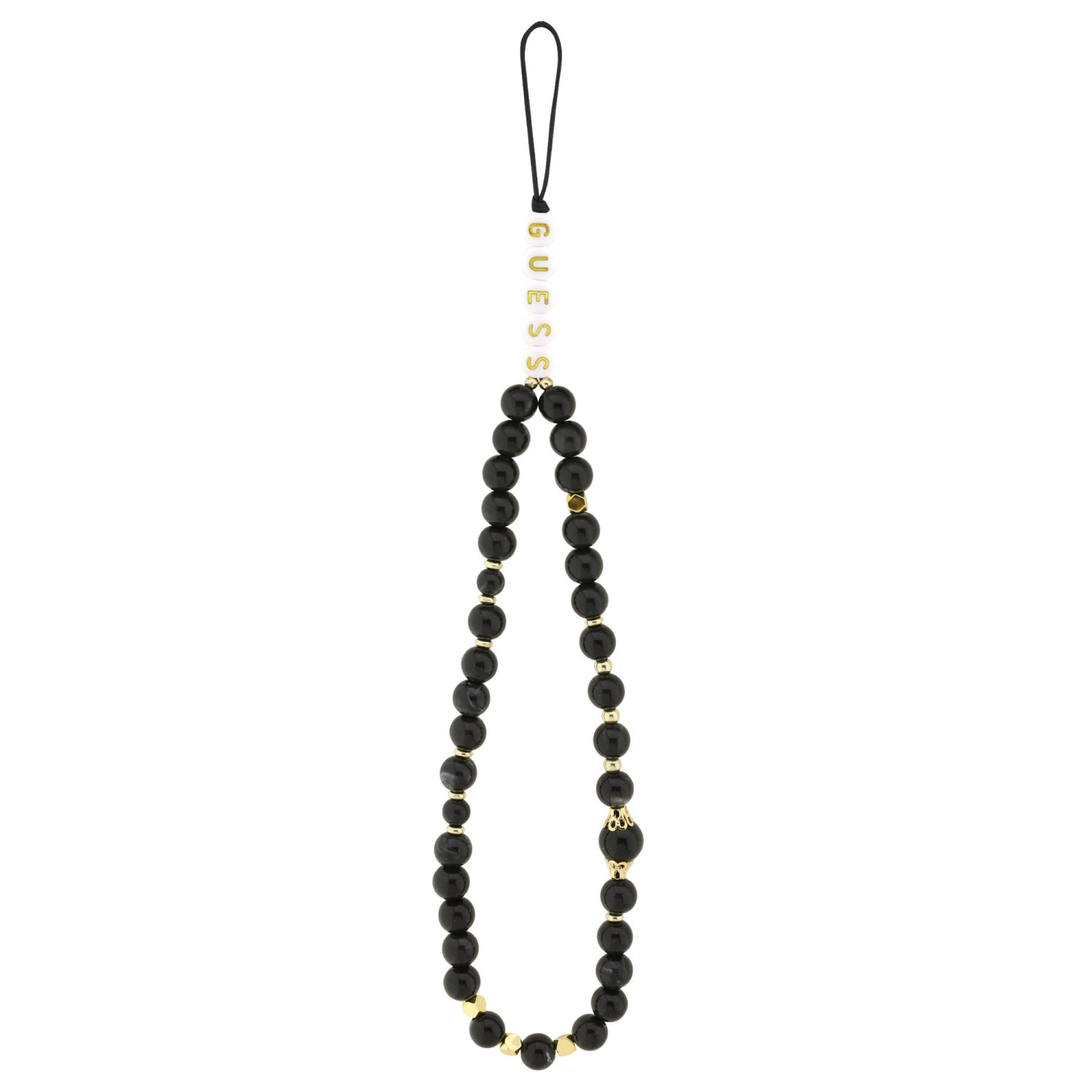 Guess PU 4G Metal Logo Strap Zadní Kryt pro iPhone 16 Pro Max Black