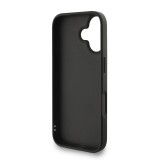 Guess PU 4G Metal Logo Strap Zadní Kryt pro iPhone 16 Black