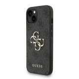 Guess PU 4G Metal Logo Strap Zadní Kryt pro iPhone 15 Black