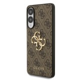 Guess PU 4G Metal Logo Zadní Kryt pro Samsung Galaxy S25 Edge Brown