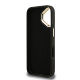 Guess PU 4G Metal Logo Stand Camera Frame Zadní Kryt pro iPhone 16 Black