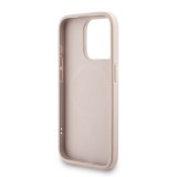 Guess PU Leather 4G Colored Ring Strap MagSafe Zadní Kryt pro iPhone 15 Pro Pink